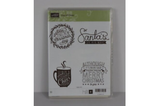 Stampin' Up Stamp Set CUP OF CHEER Christmas Holiday Hot Cocoa RUBBER UNMOUNTED