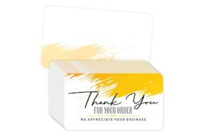 Thank You for Your Order Cards - (Pack of 100) 3.5"x2" Customer Purchase Pack...
