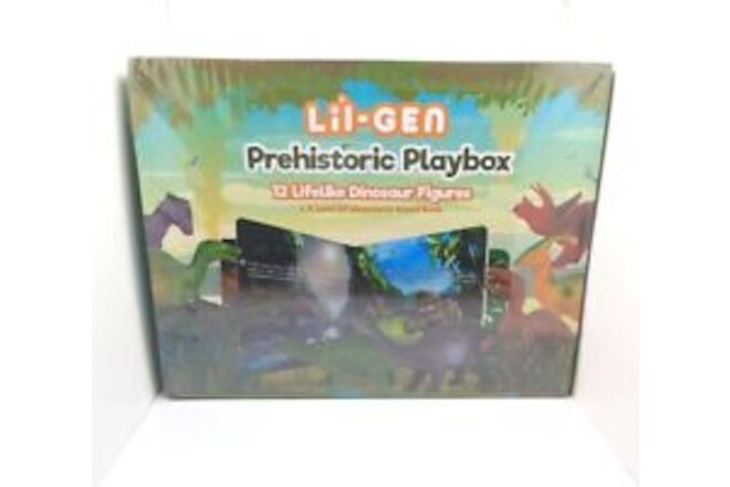 NEW Sealed Lil-Gen Prehistoric Playbox Sound Book Dinosaur Figures Sound Kids