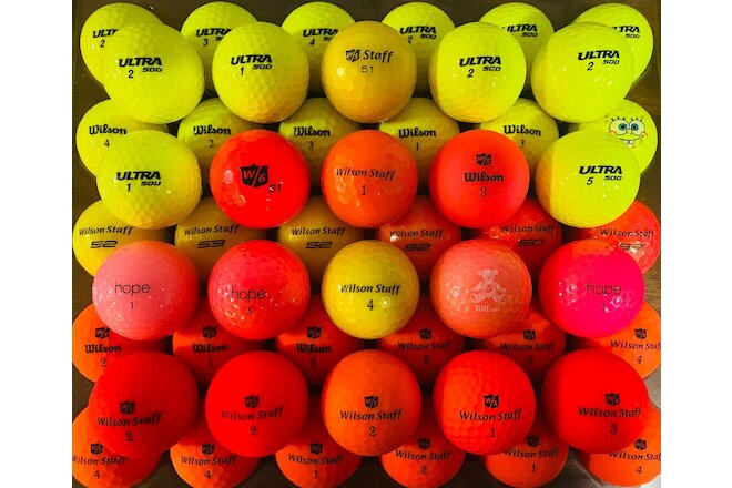 Wilson Assorted Color Golf Balls-Lot of 50-4A/5A High Grade (See Pix)