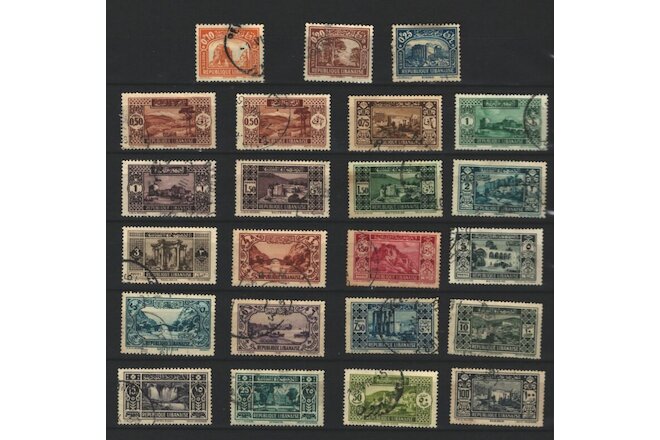 Lebanon Liban  French colonies Postal USED COMPLETE SET of STAMPS LOT ( Leb 57)
