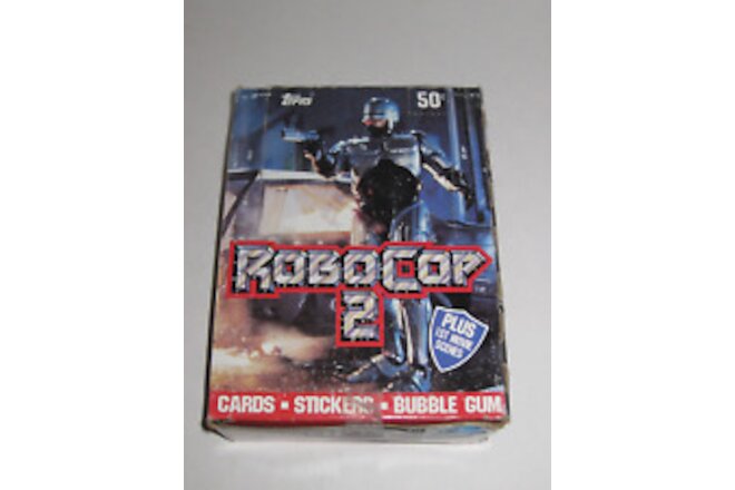 1990 TOPPS ROBOCOP 2 FACTORY SEALED WAX BOX W/POSTER - 36 PACKS ~ FREE SHIPPING
