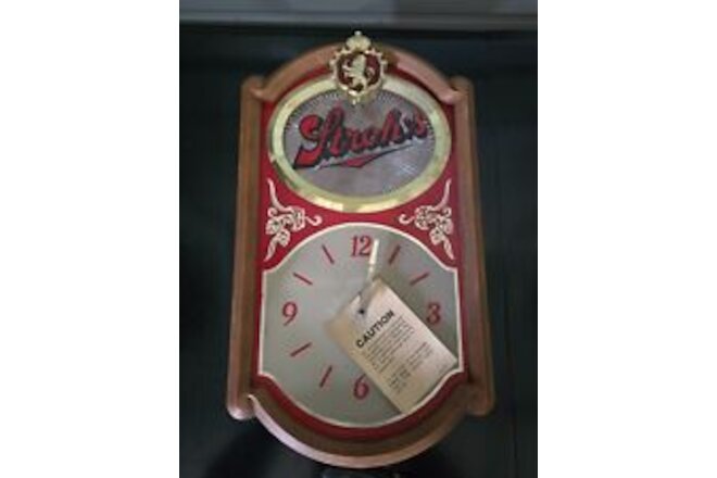 Stroh's Beer 19" Lighted Wall Clock   NOS