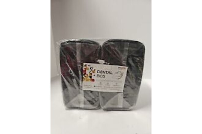 One Med Black Dental Bibs 250 Pieces (2 bags) Size 13"x18"
