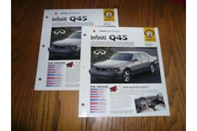 1989 - Present Infiniti Q45 IMP BROCHURE - - Two for One