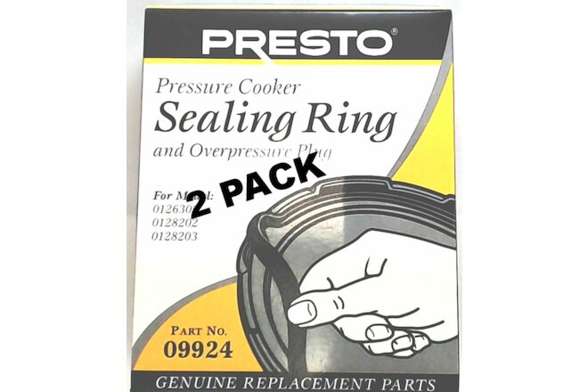 2 Pk, Presto Pressure Cooker Gasket Sealing Ring 09924