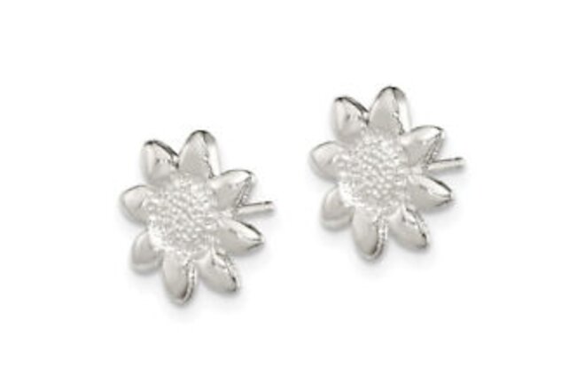 925 Sterling Silver Sunflower Stud Earrings