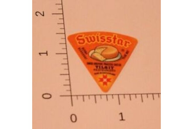 Vintage Swiss Star Triangle Tilbit Cheese Label
