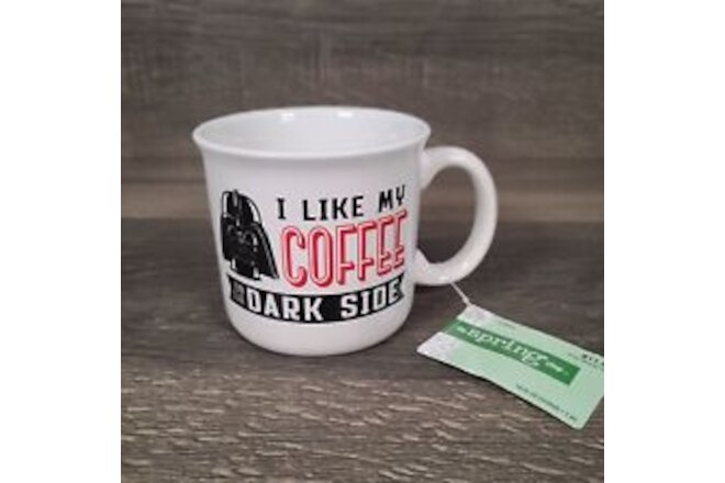 Darth Vader White Coffee Mug Dark Side Funny Gift 18oz Disney Star Wars New