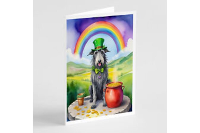 Scottish Deerhound St Patrick's Day Cards Envelopes Pack of 8 DAC5608GCA7P