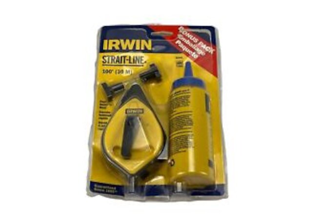 IRWIN Straight Line 100' With Level & Chalk Refill 64494LP New & Sealed