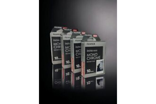 4x Fujifilm Instax Mini Monochrome Instant Camera Black White 10 Sheets EXP 4/20