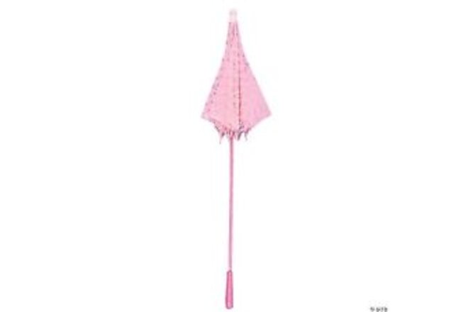 33" Pink Lace Parasol