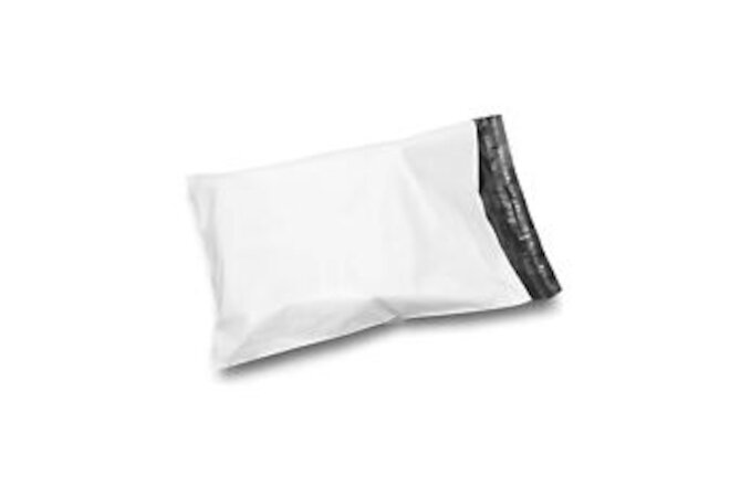 12 x 15.5 Glossy White Plastic Self Seal Poly Mailer Flat Bags Waterproof Shi...