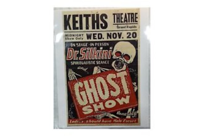 Dr. Silkini Ghost Show Ad Laminated Mini Poster Print 7”x11.5”