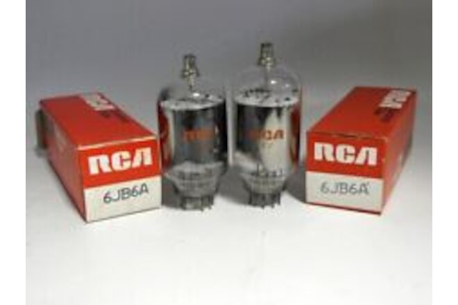TWO NEW OLD STOCK IN TGHE ORIGINAL CARTONS RCA 6JB6A TUBES PERFECT FOR DRAKE