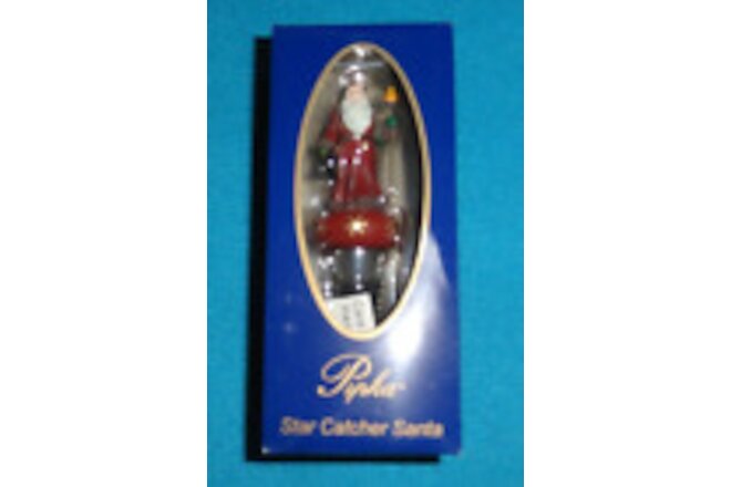 New Pipka Star Catcher Santa Claus Wine Bottle Stopper Christmas