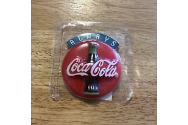 Vintage Coca Cola Button Fridge Magnet NOS 1995 No.51481