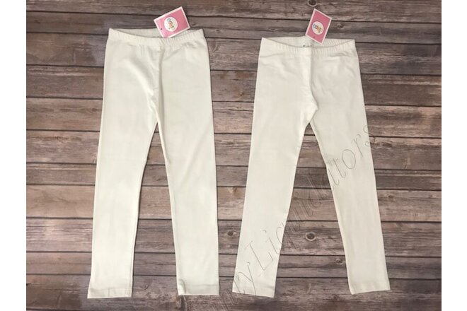 Set of 2 Circo leggings Almond Cream off white bottoms New Size 5 Girls Kids