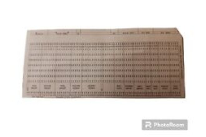 Vintage INLAND STEEL  BLANK PAYROLL DAILY TIME CARD