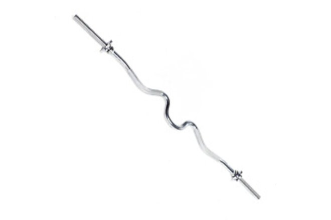 Standard 1-Inch Threaded Curl Bar with Collars