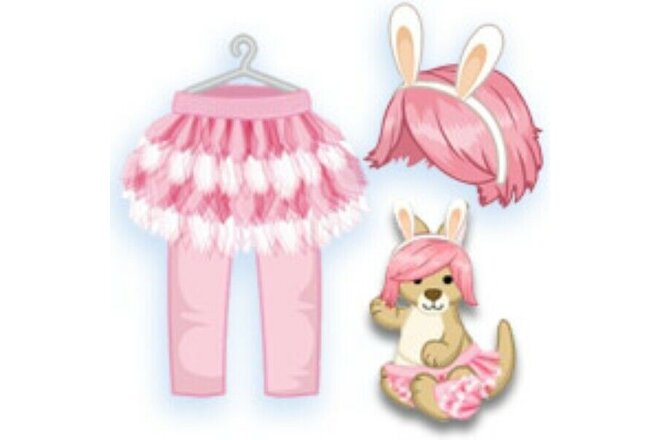 Webkinz online virtual SPRING MYSTERY clothing items PINK BUNNY OUTFIT $5