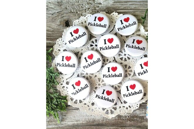 Pickle Ball Pins 1 1/4" PINBACK Buttons Party Favor USA Pickleball (10/set)