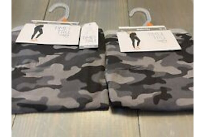 Maternity Legging Size M Black and Grey Camo NWT Lot of 2 Pairs