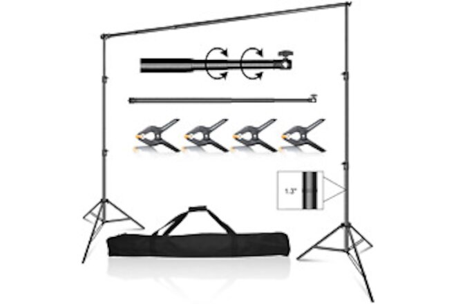 10 X 10 Ft Photo Video Studio Heavy Duty Adjustable Backdrop Support System Kit,
