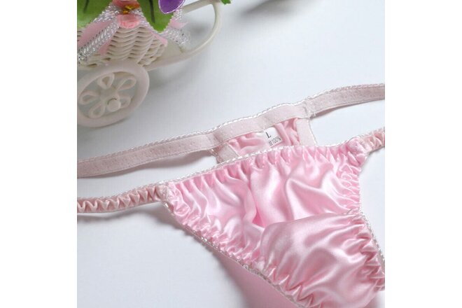 Sexy Pure Silk Thongs Briefs Women G-String Panties Bikinis Underwear Healthy US