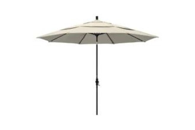 California Umbrella Patio Umbrella 110.5"x132"x132"Double Vented in Beige Olefin