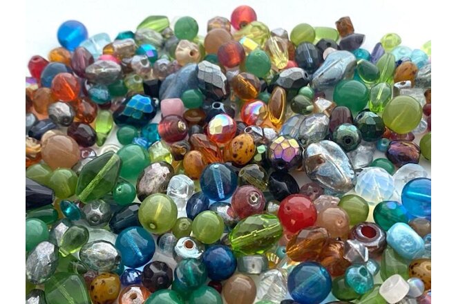Vintage All Glass Beads Mix Quarter Pound 250
