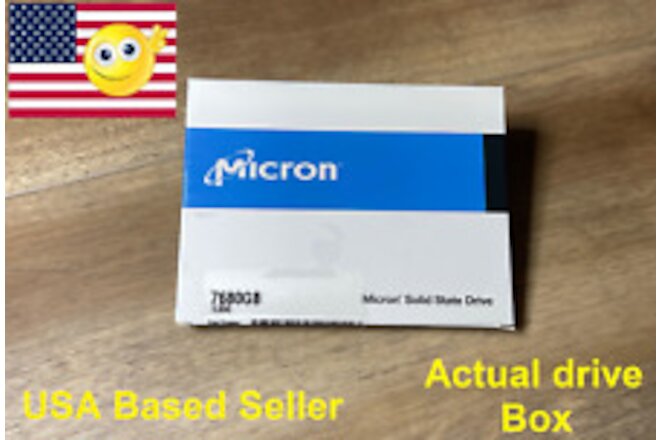 ** New ** Micron 5300 Pro 7.68TB - 2.5" SSD SATA -MTFDDAK7T6TDS-1AW15ABYYR - NIB