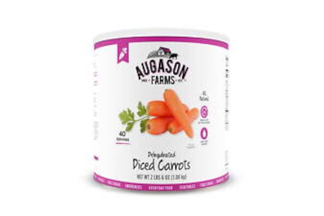 Augason Farms Emergency Food Dehydrated Diced Carrots, 38 oz