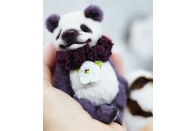OAAK Plush Panda Bear~Collectible Artist Easter Animal Soft Sculpture Toy