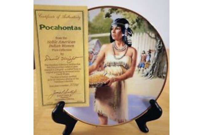 VTG-Hamilton Collection "Pocahontas" by David Wright Noble American Indian Plate