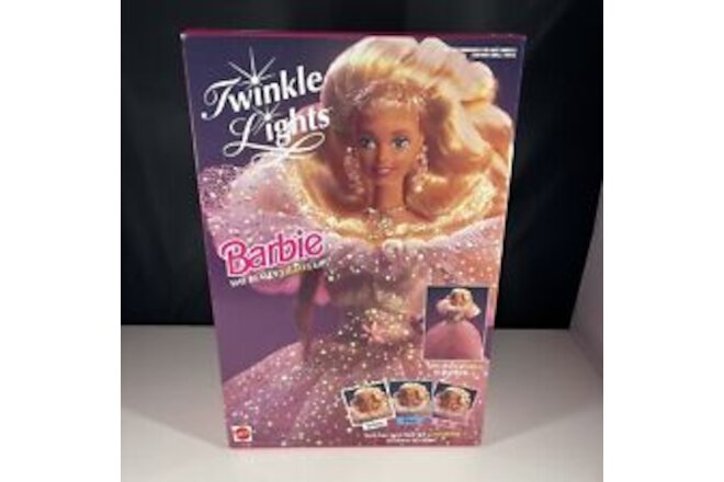 Vintage 1993 Mattel Twinkle Lights Barbie- Pink Gown- #10390- New Open Box