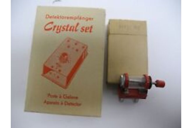 Halston Detektorempfanger Crystal Radio Set Made in W. Germany w/ Box & Crystal