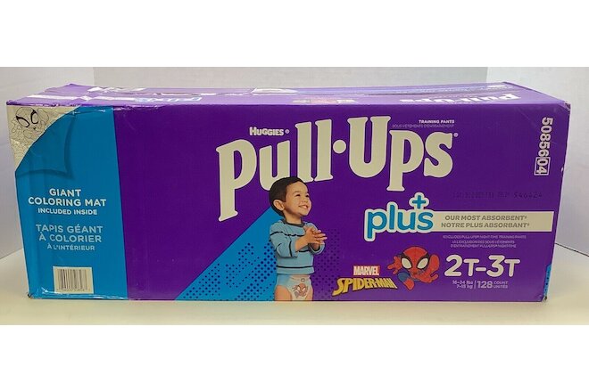 Huggies Pull-Ups Plus Training Pants For Boys, 2T - 3T, 128ct, SPIDERMAN