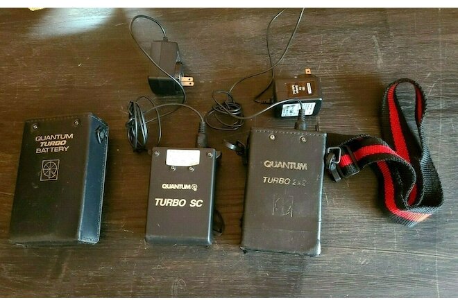 Quantum Turbo, SC, 2x2 External Battery Lot w 2 Chargers For Canon