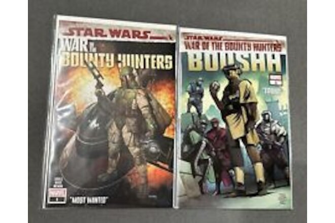 Star Wars War of the Bounty Hunters #1 Boba Variant & #1  Boushh Leia. NM+