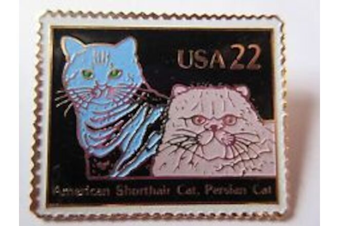 PERSIAN AMERICAN SHORTHAIR Cat 1987 #2375 22c Stamp Pin Pinback NEW