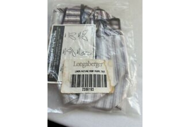Longaberger Picture Perfect Purple Tick Stripe Basket Liner NIP 2359193 New