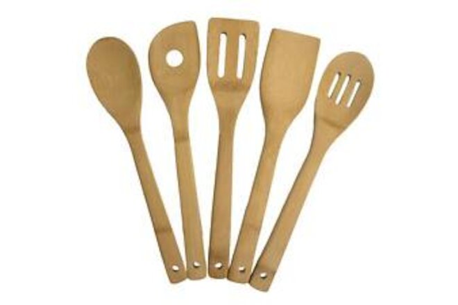 Totally Bamboo 5-Piece Cooking Utensil Set Solid Bamboo cooking tools each 12