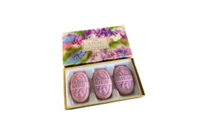 Vintage Avon Lilac 3 Cake Soap Set New Old Stock Scented