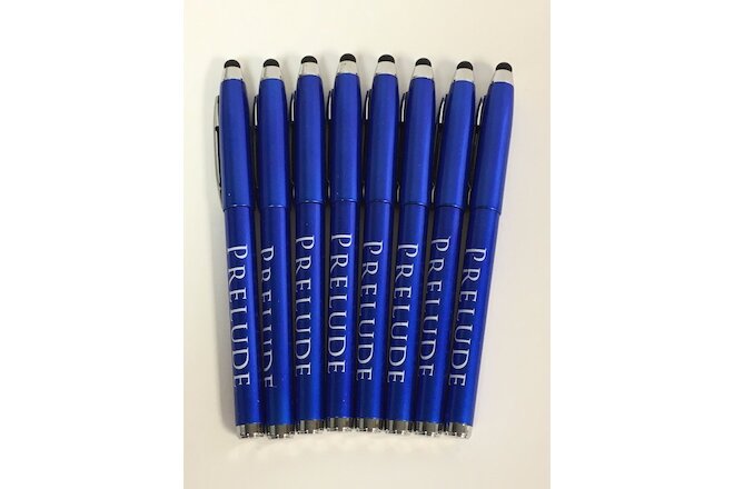 8 Lot Misprint GEL Ink Soft Tip Stylus Pen, BLUE INK, Metallic Blue Barrel