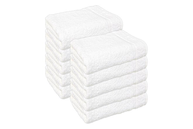 12 Pack of Admiral Bath Towels - White - 24 x 48 - Bulk Bathroom Cotton Towels