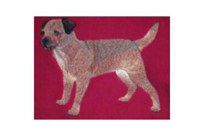 Embroidered Short-Sleeved T-shirt - Border Terrier C4888 Sizes S - XXL