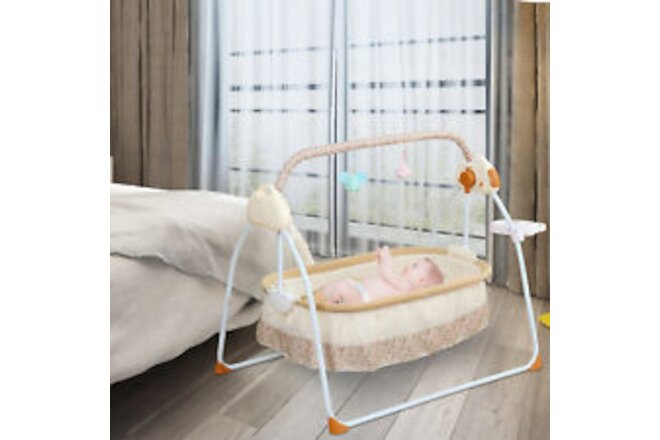 Electric Bluetooth Auto-Swing Baby Cradle Crib Infant Rocker Cot with Remote New