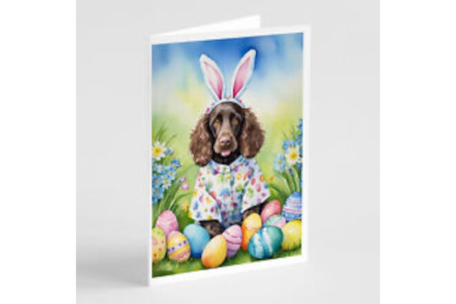 Water Spaniel Easter Egg Hunt Greeting Cards Envelopes Pack 8 DAC5197GCA7P